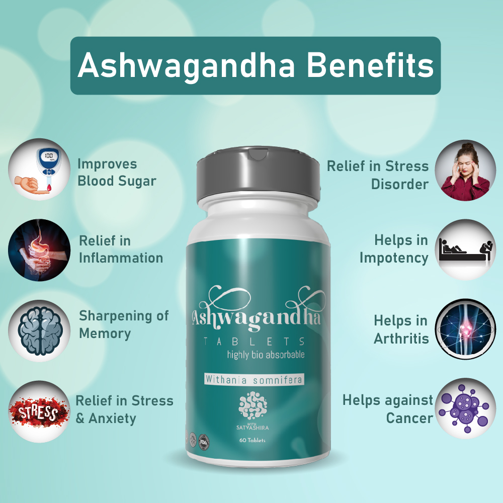 Organic Bio Ashwagandha and Probiotic (60 Tablets) (HS00578)